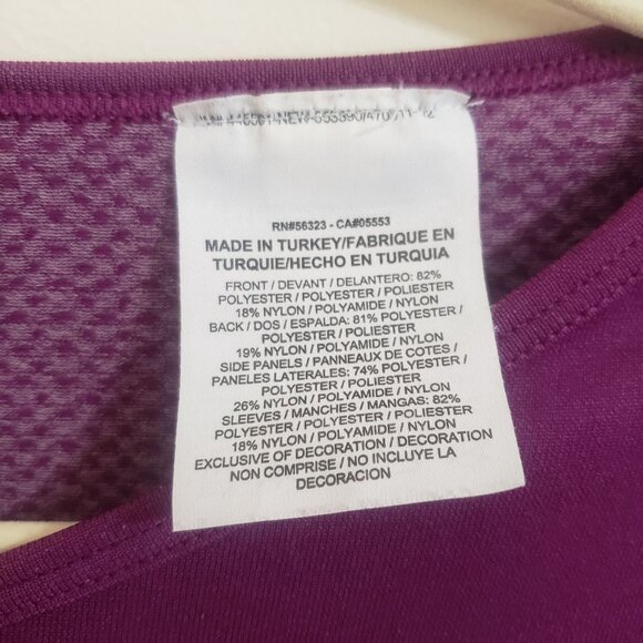 Nike Dri-Fit Womens Athletic Top Short Sleeve Banded Bottom Purple Size Small - Picture 4 of 6